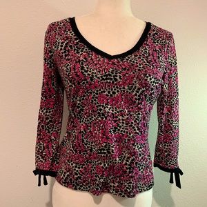 Floral V Neck blouse INC by Macys